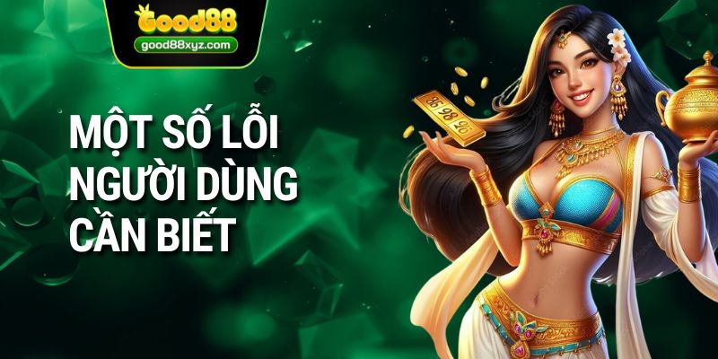 Một số lỗi người dùng cần biết 